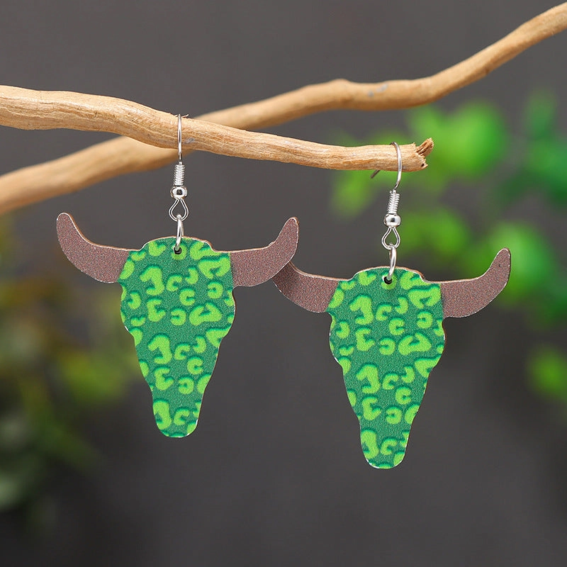 Wholesale Easter Cartoon Love Animal Shape Wooden Earrings