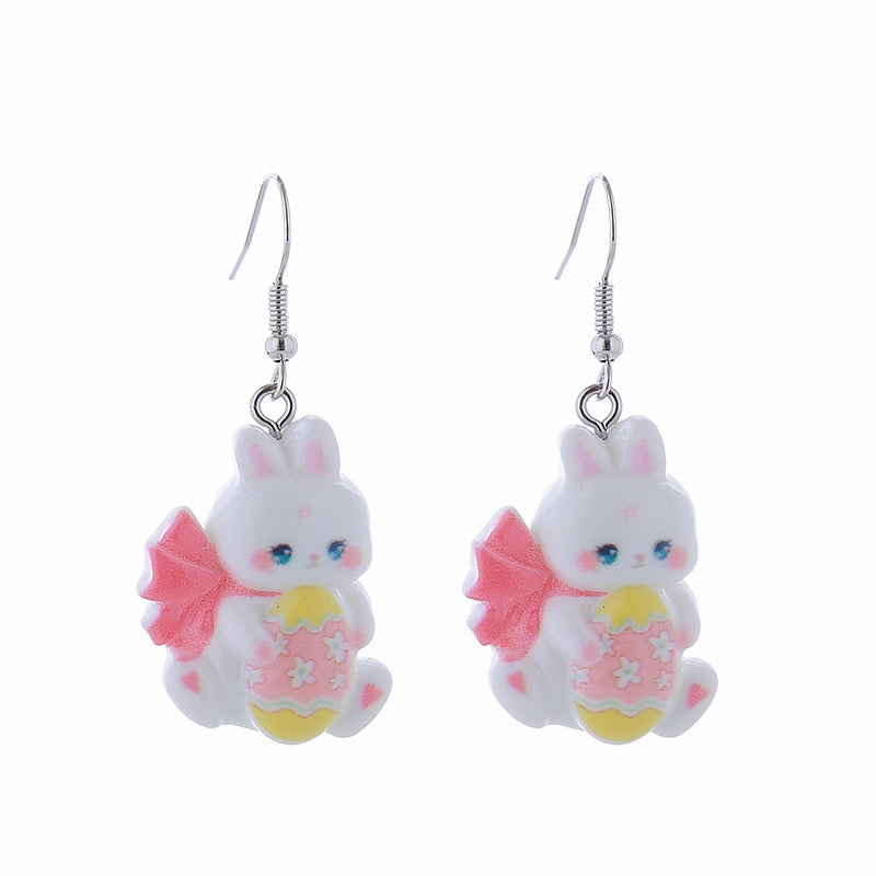 Wholesale Easter Cartoon Rabbits, Carrots, Easter Eggs, Chicks, Plastic Earrings