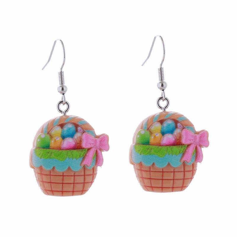 Wholesale Easter Cartoon Rabbits, Carrots, Easter Eggs, Chicks, Plastic Earrings