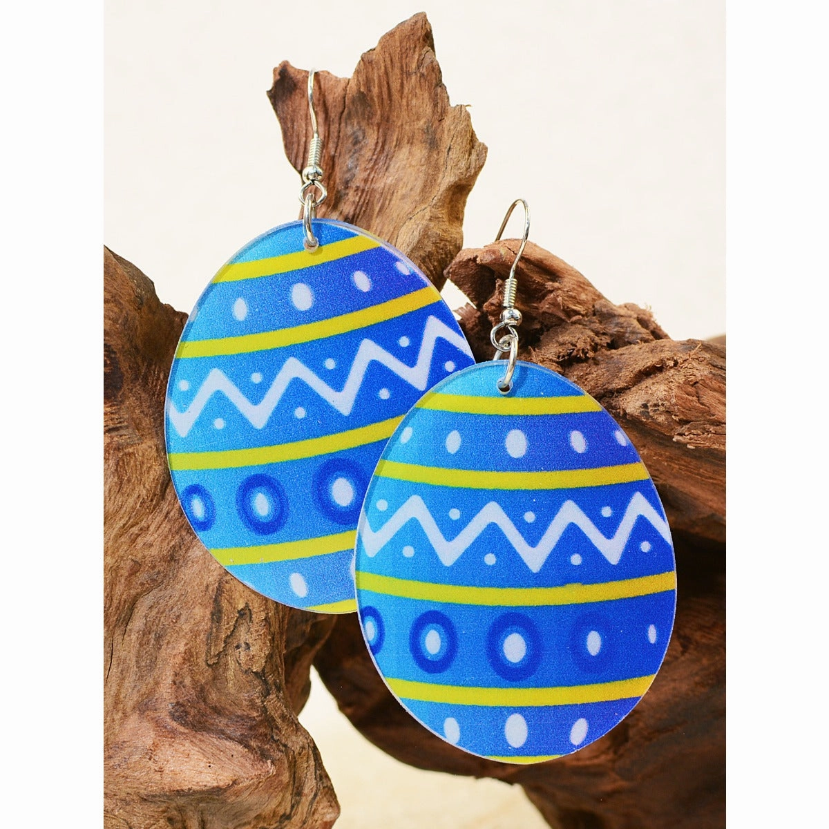 Wholesale Easter Egg Graffiti Painted Acrylic Earrings