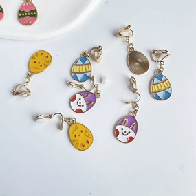 Wholesale Easter Eggs Kids Alloy Earrings