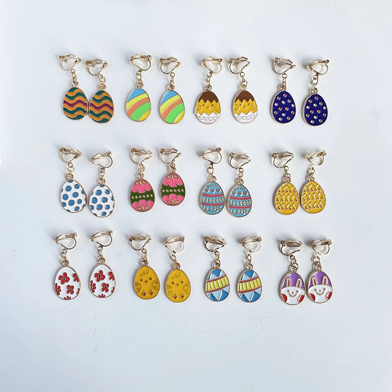 Wholesale Easter Eggs Kids Alloy Earrings