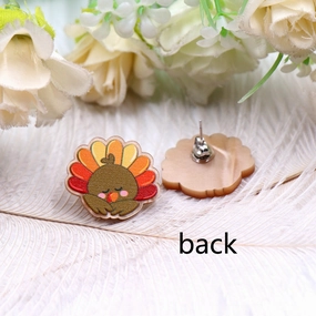 Wholesale Easter Gradual Turkey Acrylic Earrings