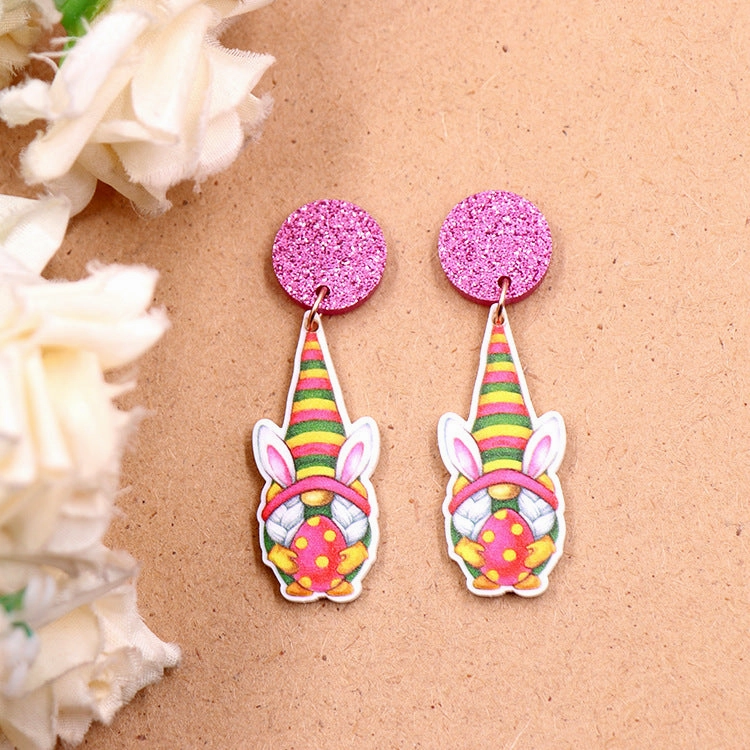 Wholesale Easter Rabbit Acrylic Earrings