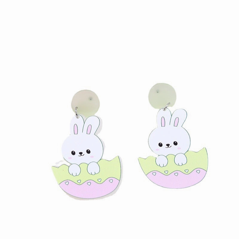 Wholesale Easter Rabbit Radish Chicken Acrylic Earrings