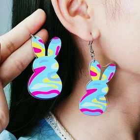 Wholesale Easter Rabbit Radish Chicken Acrylic Earrings