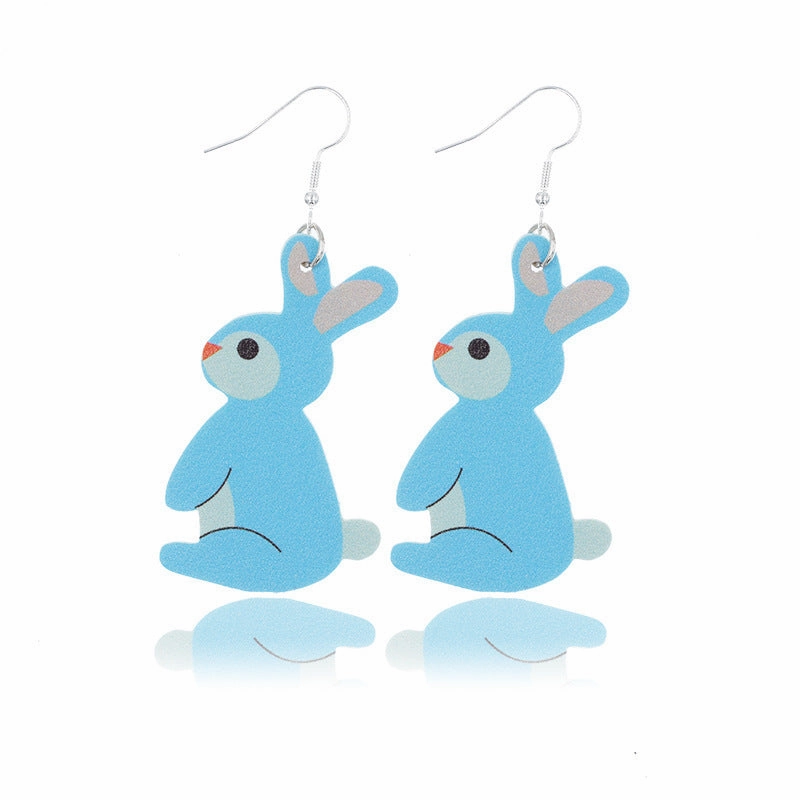 Wholesale Easter Teardrop Leather Earrings