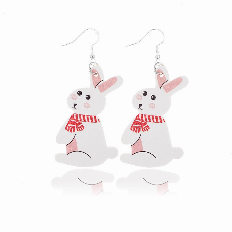 Wholesale Easter Teardrop Leather Earrings