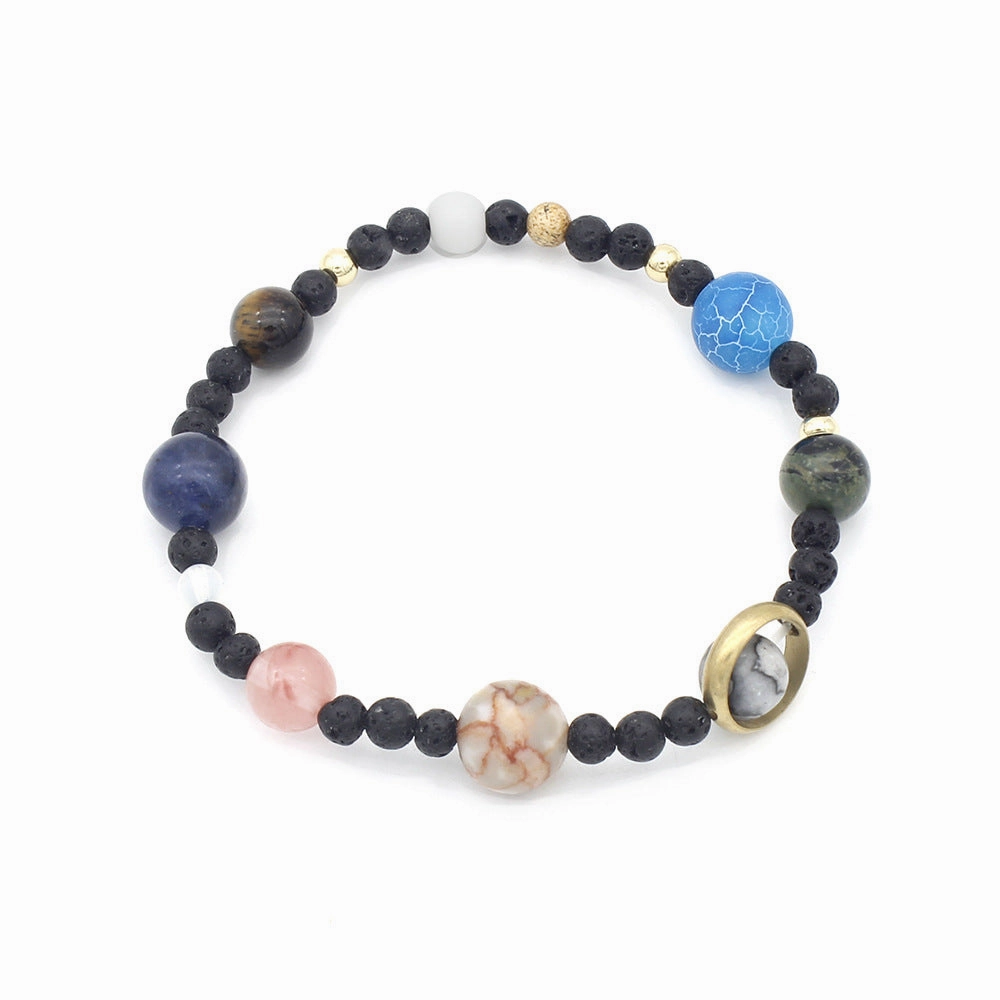 Wholesale Eight Big Planet Stone Bracelet
