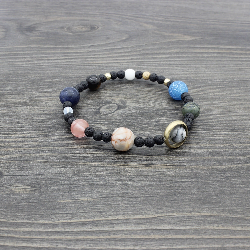 Wholesale Eight Big Planet Stone Bracelet