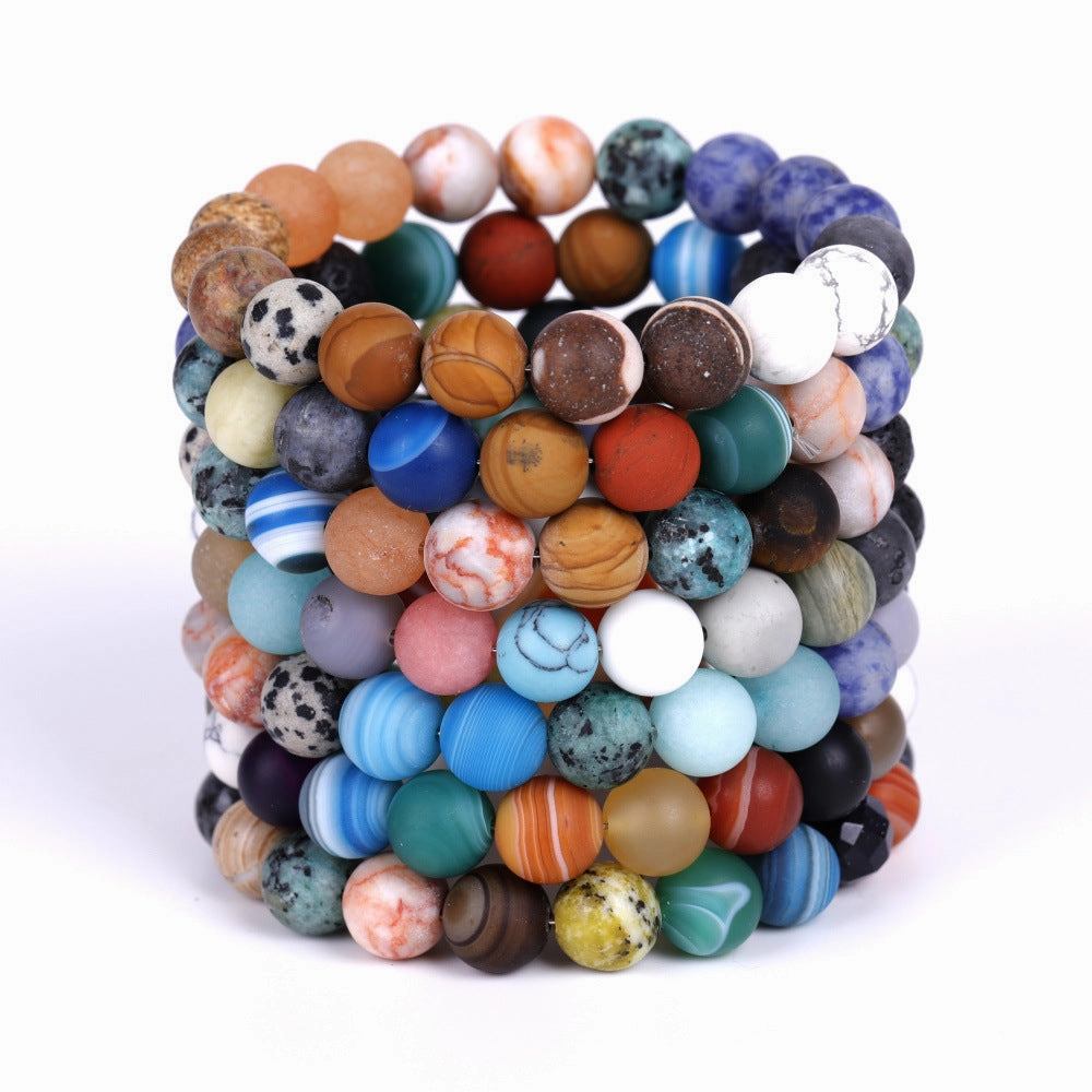 Wholesale Eight Planets Natural Stone Beads Bracelet