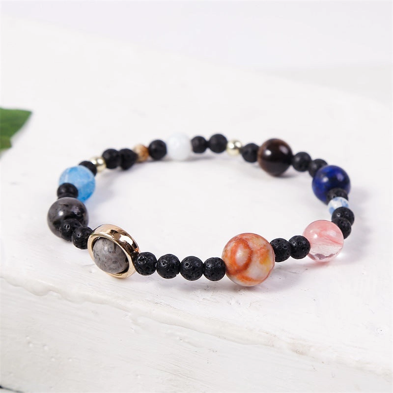 Wholesale Eight Planets Natural Stone Bracelets