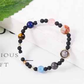 Wholesale Eight Planets Natural Stone Bracelets