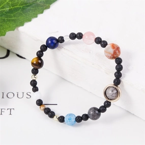Wholesale Eight Planets Natural Stone Bracelets