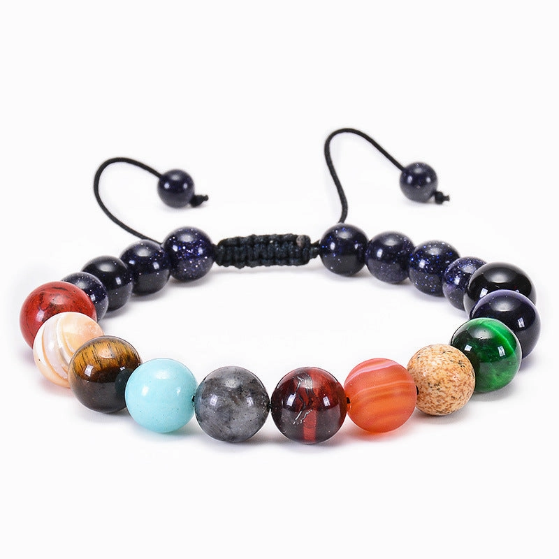 Wholesale Eight Planets of the Solar System Natural Stone Bracelet