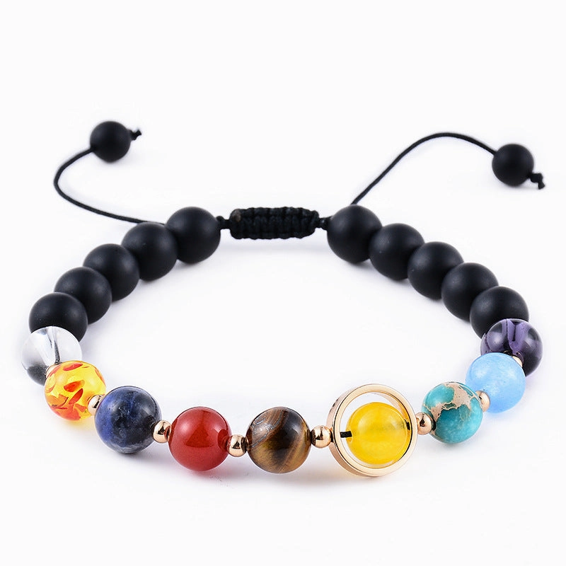 Wholesale Eight Planets of the Solar System Natural Stone Bracelet