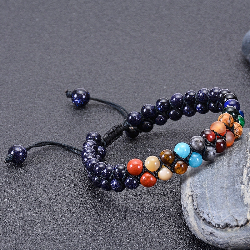 Wholesale Eight Planets of the Solar System Natural Stone Bracelet