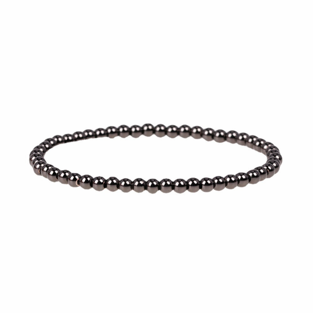 Wholesale Elastic Rope Beads Copper Plated Gold Beads Bracelet