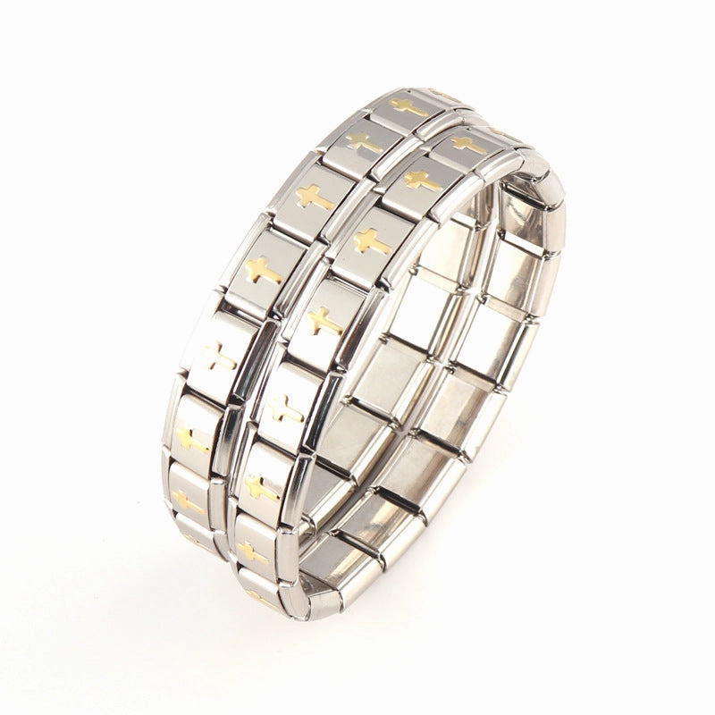Wholesale Electroplated Stainless Steel Bracelet Stretch Bracelet Diy Material