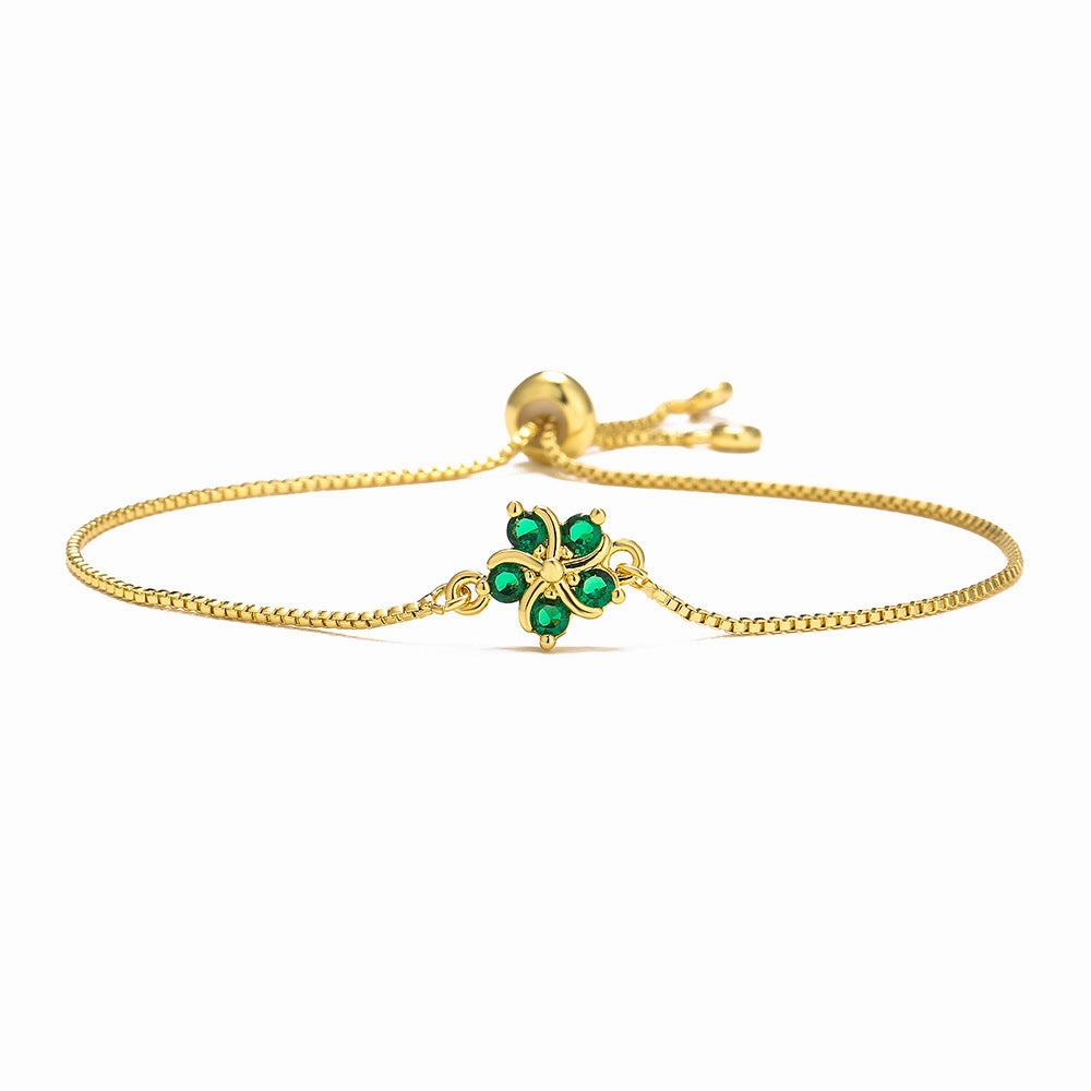 Wholesale Elegant Flower Copper Bracelet