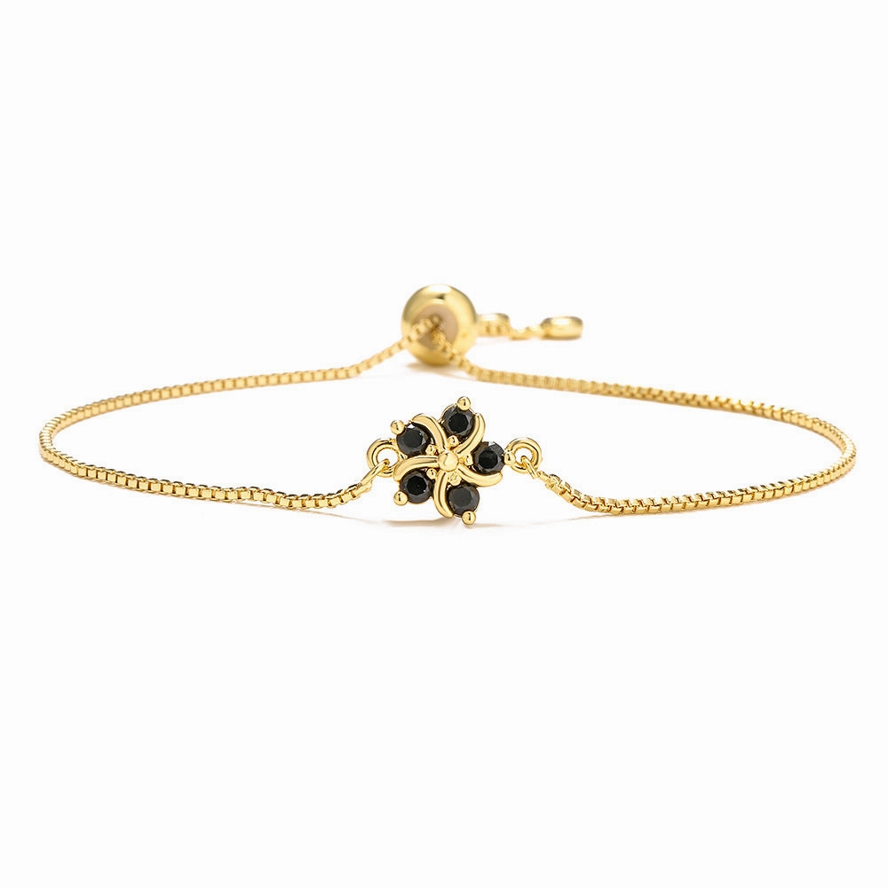 Wholesale Elegant Flower Copper Bracelet