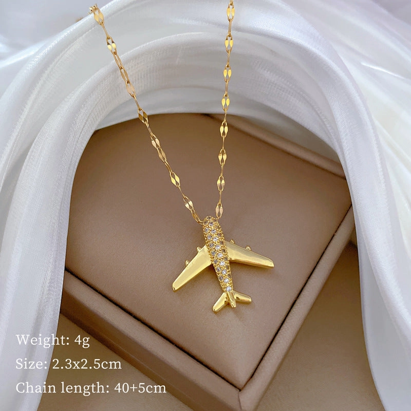 Wholesale Element Love Full Diamond Titanium Steel Clavicle