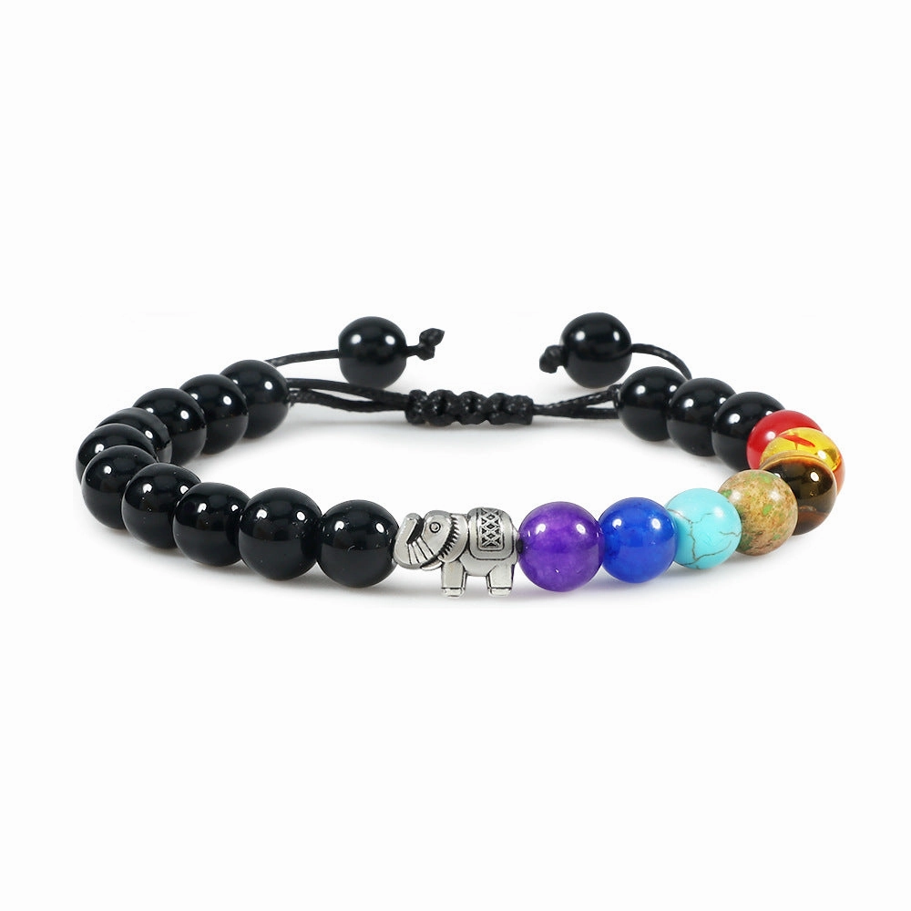 Wholesale Elephant Alloy Braided Adjustable Bracelet