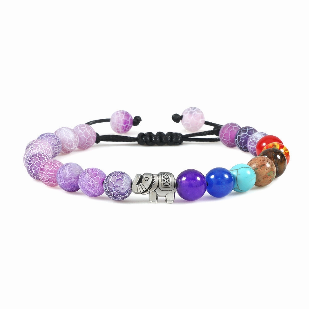 Wholesale Elephant Alloy Braided Adjustable Bracelet