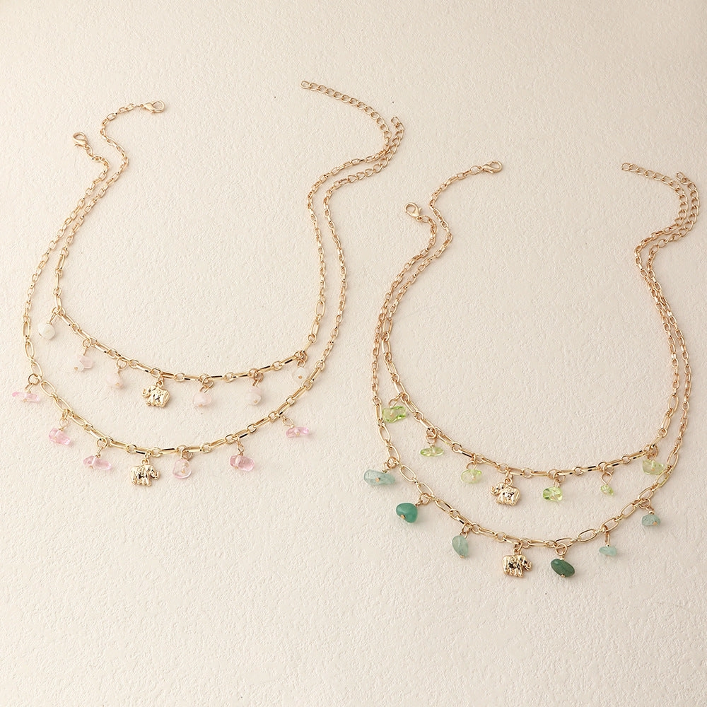 Wholesale Elephant Turquoise Metal Necklaces