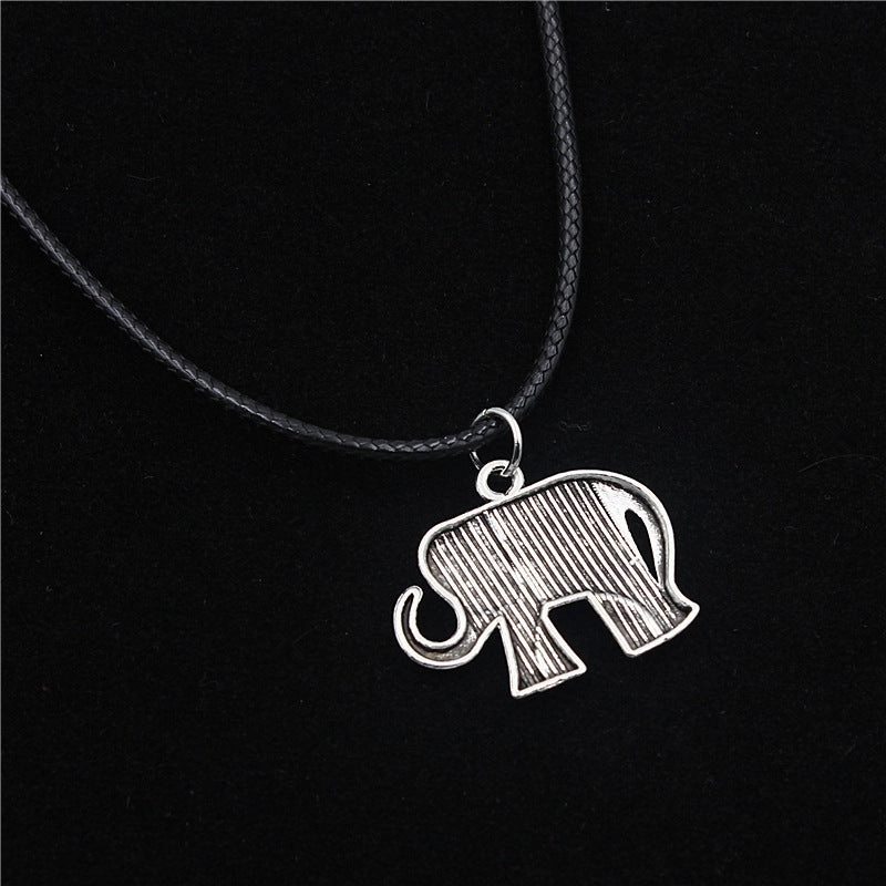 Wholesale Elephant Zinc Alloy Earrings Necklace Jewelry Set