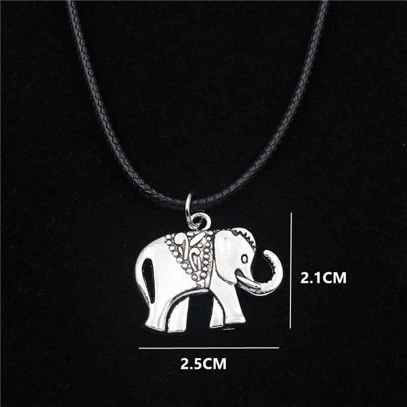 Wholesale Elephant Zinc Alloy Earrings Necklace Jewelry Set