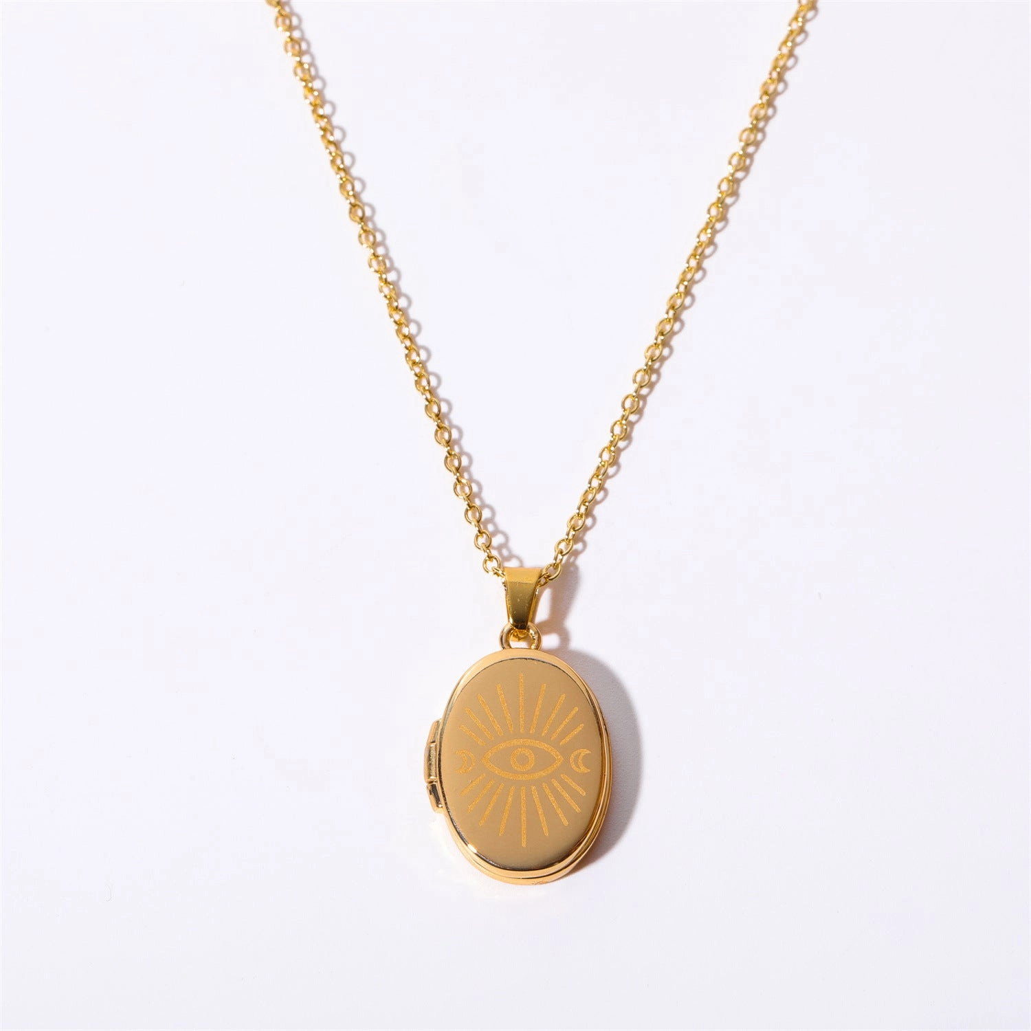 Wholesale Elliptical Devil's Eye Openable and Closed Album Necklaces