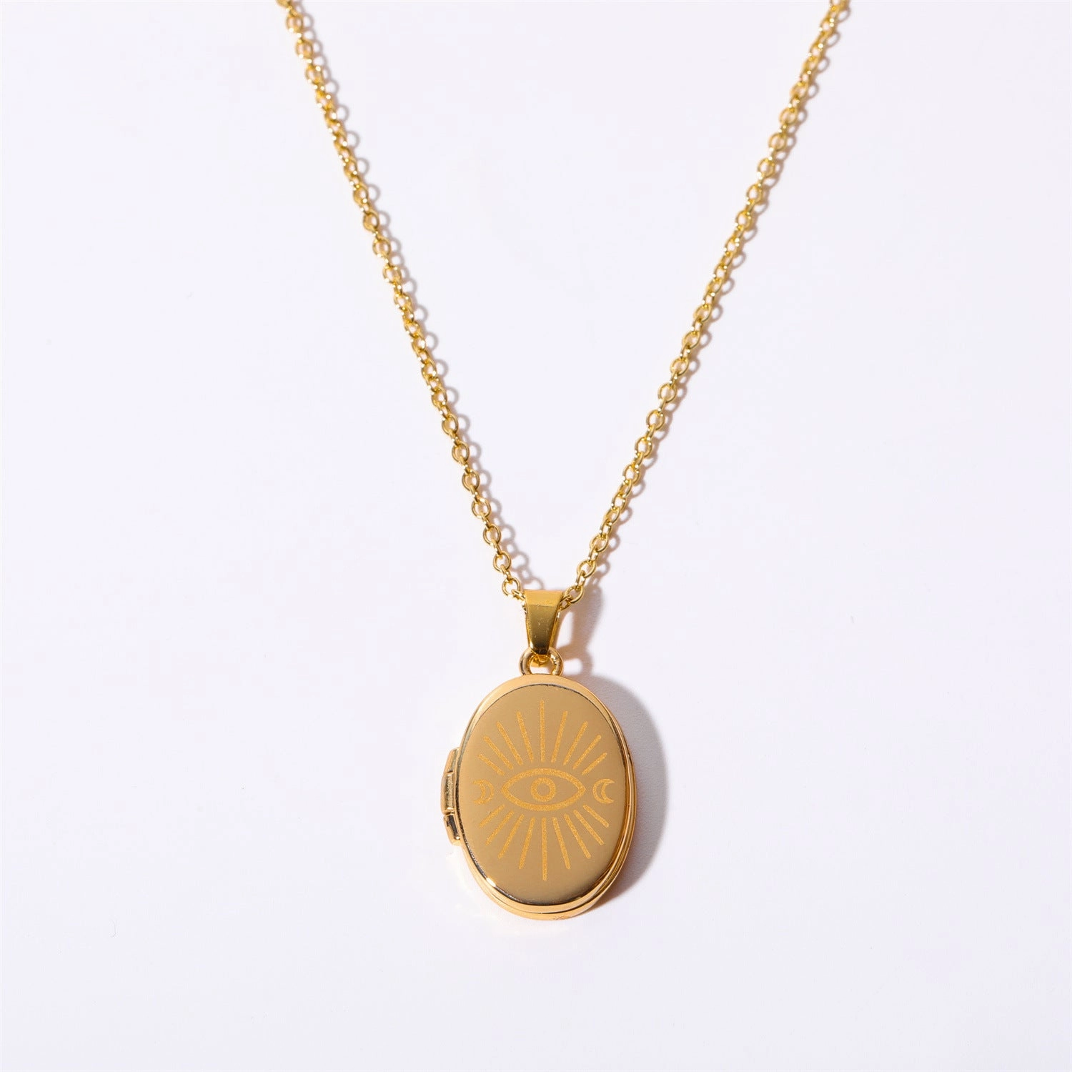 Wholesale Elliptical Devil's Eye Openable and Closed Album Necklaces