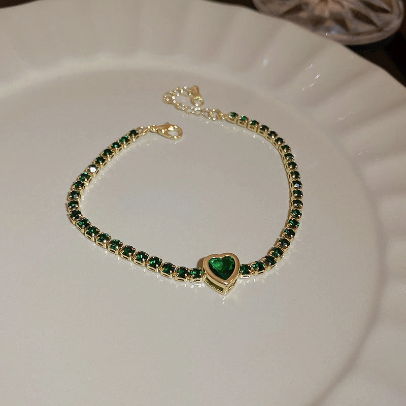 Wholesale Emerald Diamond Geometric Circle Bracelet