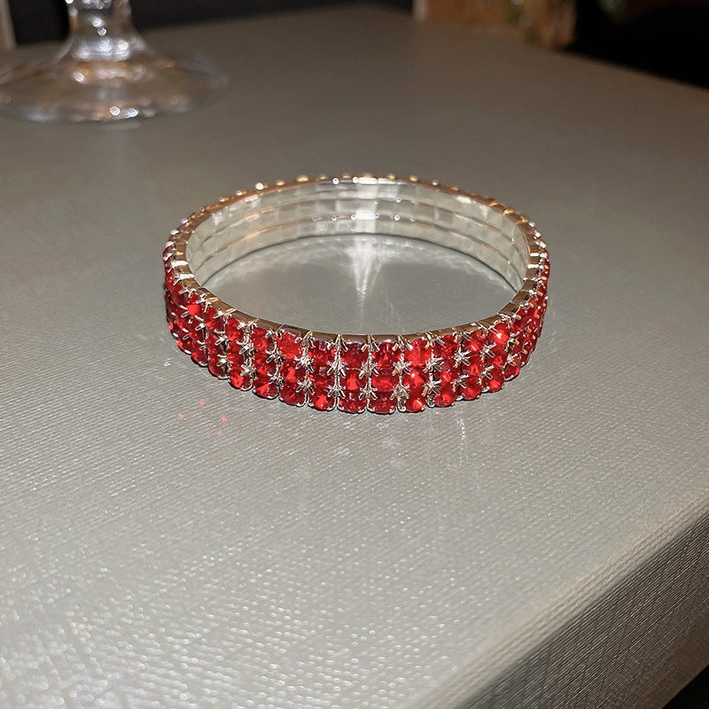 Wholesale Emerald Square Geometric Diamond Metal Bracelet