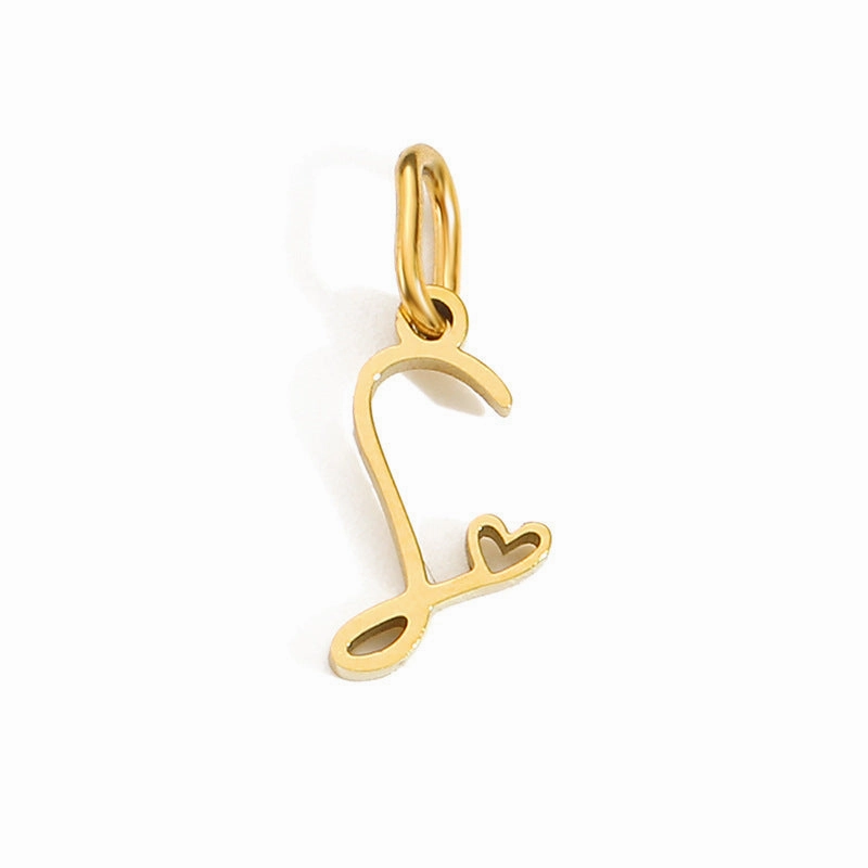 Wholesale English Letter 14k Gold Stainless Steel Pendant
