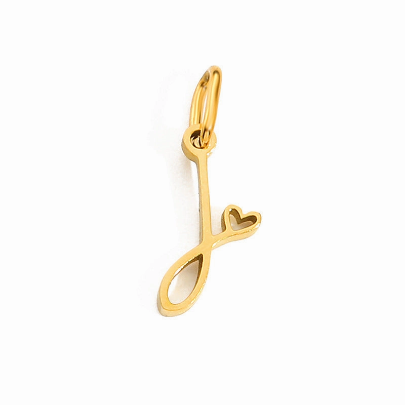 Wholesale English Letter 14k Gold Stainless Steel Pendant