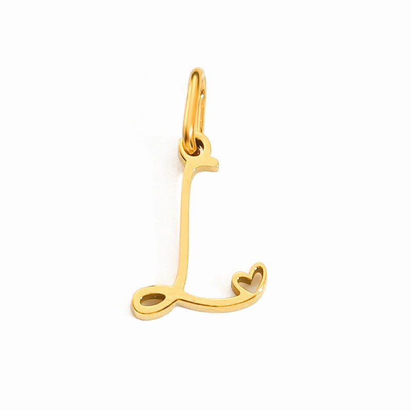 Wholesale English Letter 14k Gold Stainless Steel Pendant
