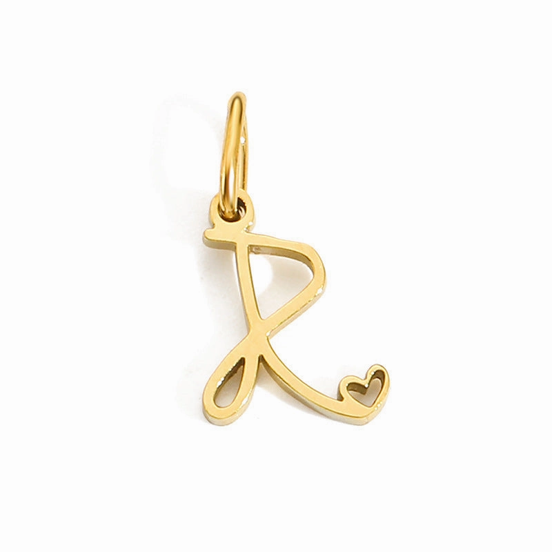 Wholesale English Letter 14k Gold Stainless Steel Pendant