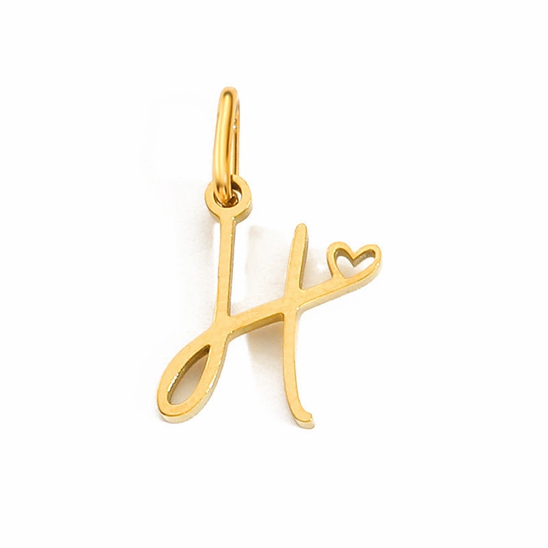 Wholesale English Letter 14k Gold Stainless Steel Pendant