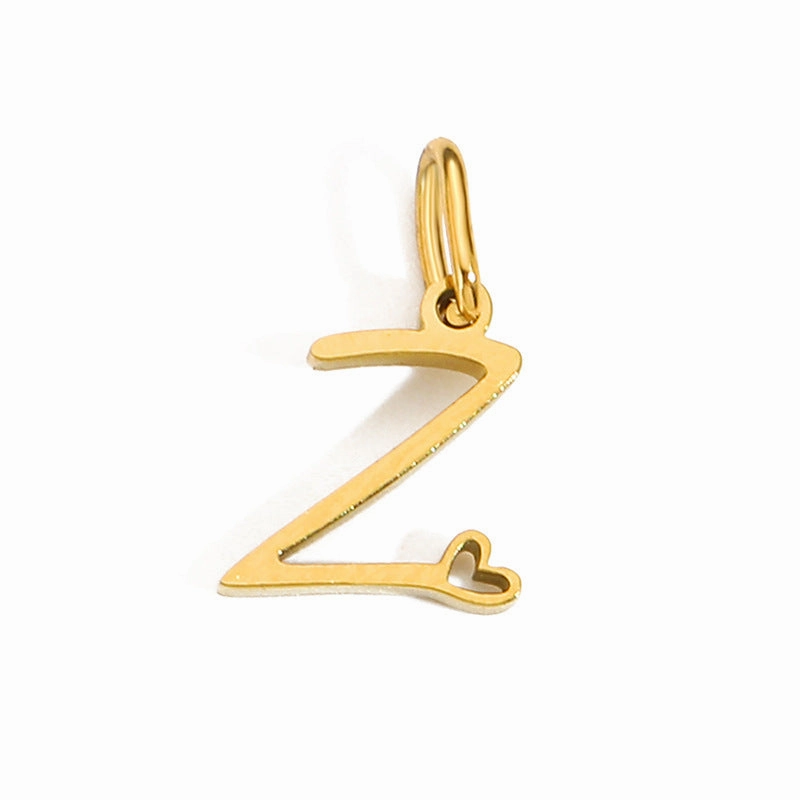 Wholesale English Letter 14k Gold Stainless Steel Pendant