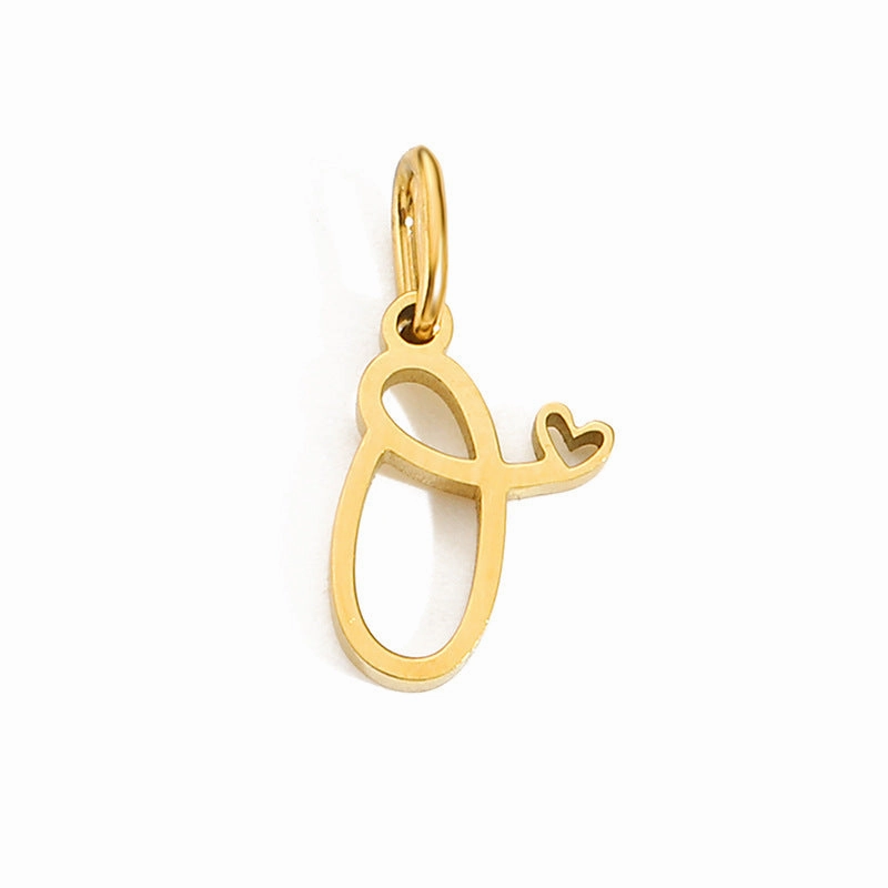 Wholesale English Letter 14k Gold Stainless Steel Pendant