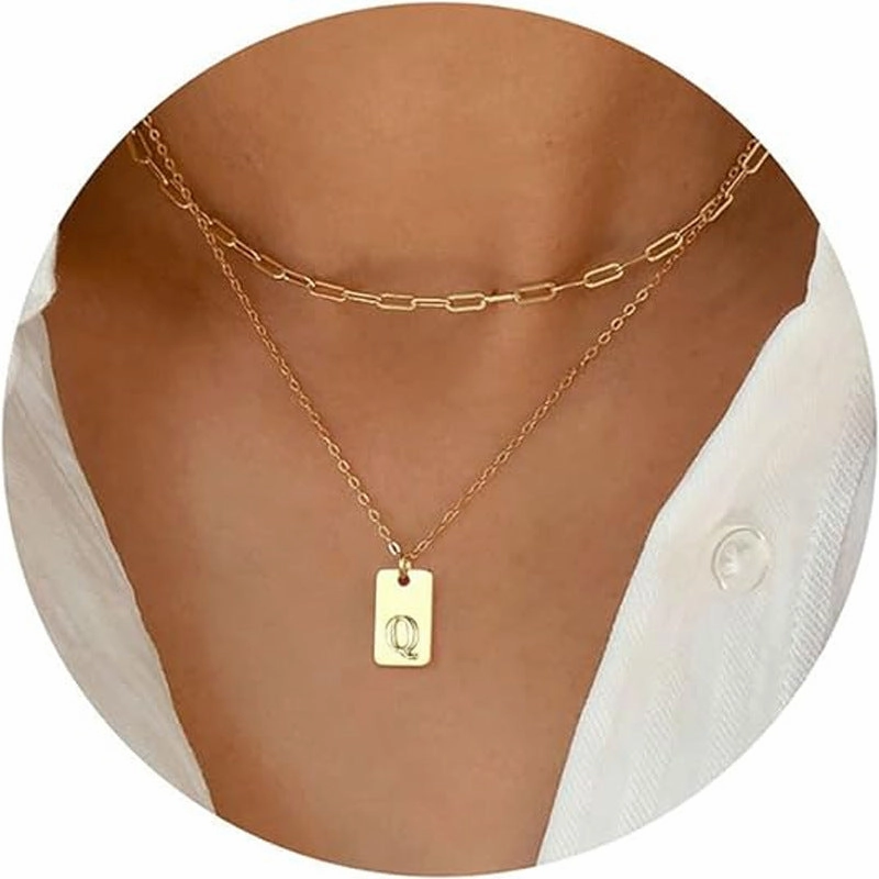 Wholesale English Letter Multi-layer Stainless Steel Necklaces