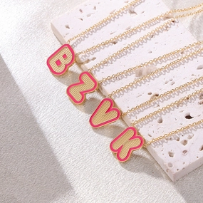 Wholesale English Letter Stainless Steel Necklaces
