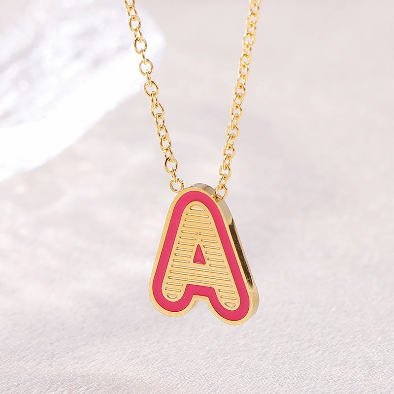 Wholesale English Letter Stainless Steel Necklaces