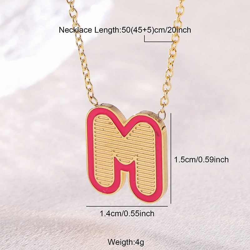 Wholesale English Letter Stainless Steel Necklaces