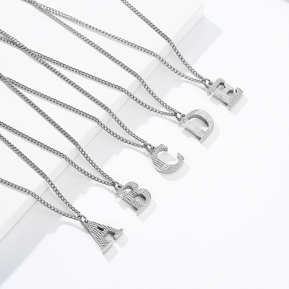 Wholesale English Letter Titanium Steel Necklaces