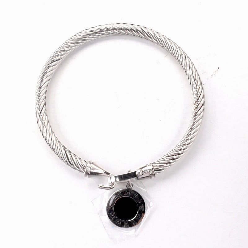 Wholesale English Letters Horseshoe Buckle Stainless Steel Bracelet