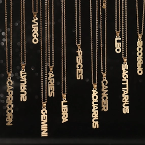 Wholesale English Version Twelve Constellation Necklace Alloy