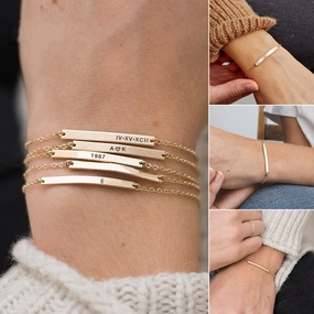 Wholesale Engraved Stainless Steel Non-fading Adjustable Bracelet